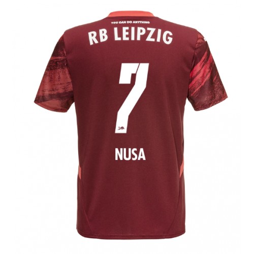 Fotballdrakt Herre RB Leipzig Antonio Nusa #7 Bortedrakt 2024-25 Kortermet